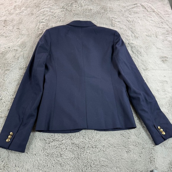 J. Crew Schoolboy Navy Wool Blazer Gold Button School Career Academia Women 8T - Picture 12 of 14